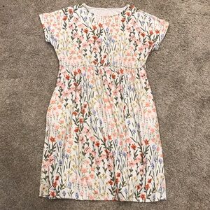 Cap Sleeve Floral Midi Dress with Pockets